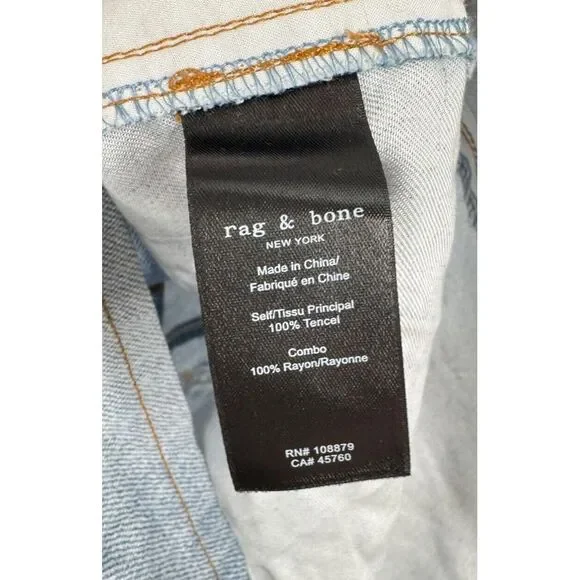 rag & bone Light Blue Denim Mini Dress - Picture 6 of 9